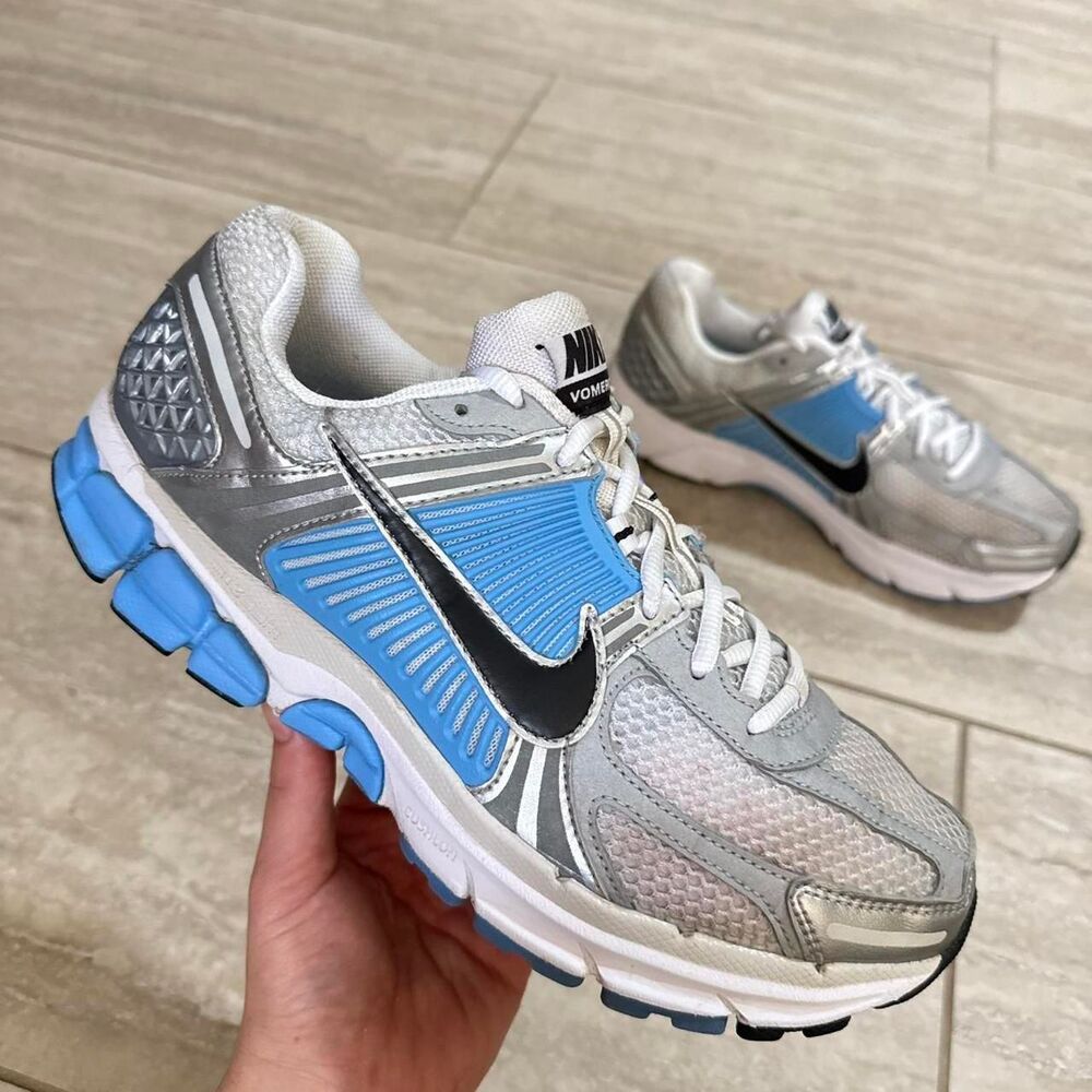 Nike Zoom Vomero 5 Metallic Silver Photo Blue Running Shoes Sneaker Size 9.5